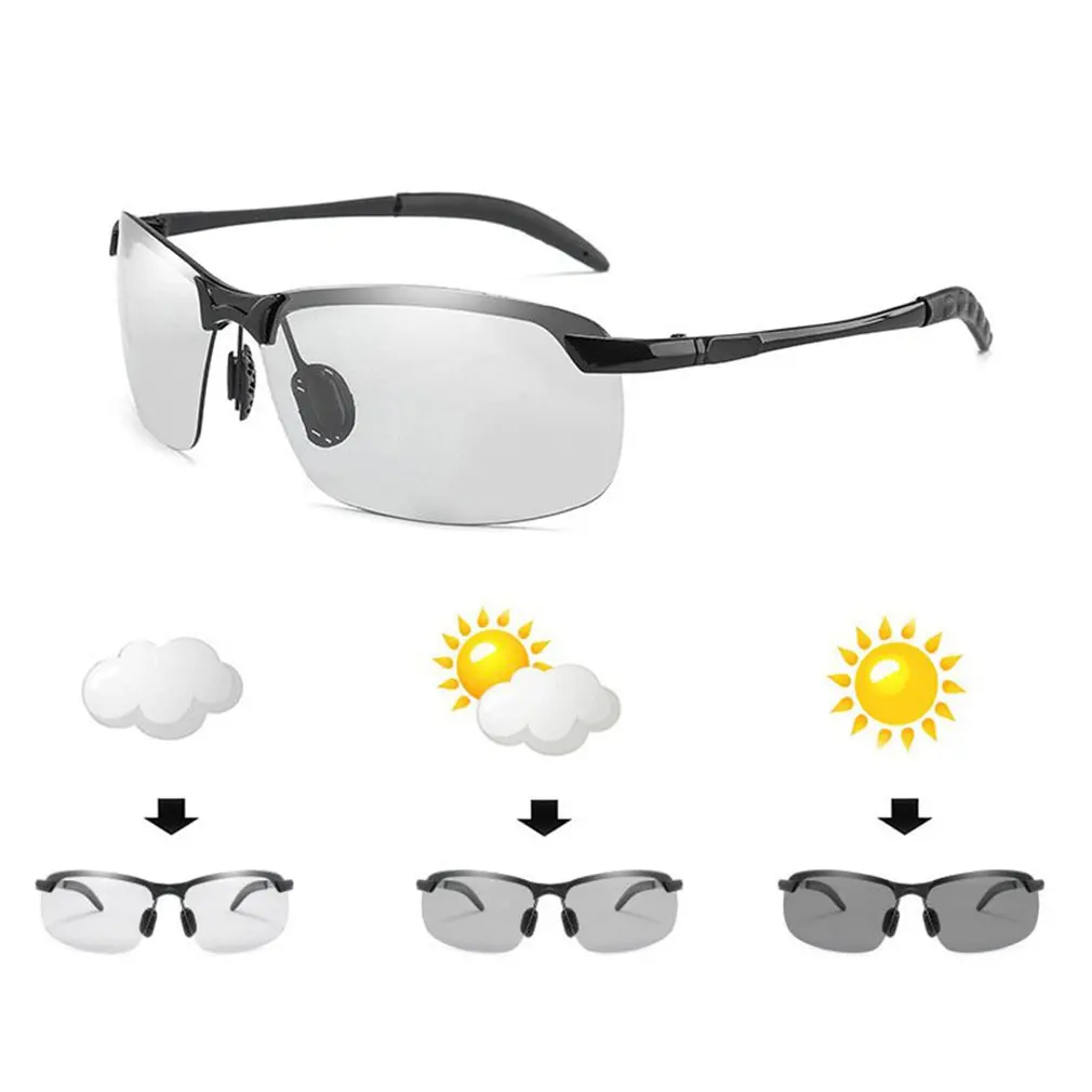 

Classic Driving Photochromic Sunglasses Men Polarized Chameleon Discoloration Sun Glasses For Men Anti-Glare Goggles 3043