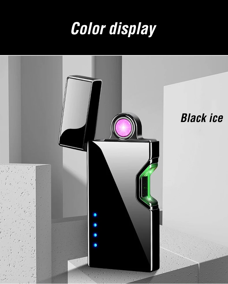 Вращающаяся дуговая USB электрическая зажигалка для сигарет ветрозащитная плазменная Электронная зажигалка с сенсорным зондированием вращающиеся зажигалки металлический подарок для мужчин