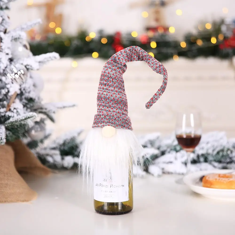 Крышка для бутылки с красным вином украшения дома вечерние Санта Клаус