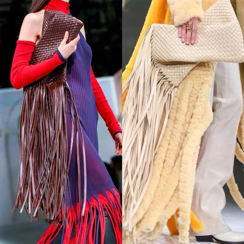 

Leather Purses And Handbags Bags For Women 2020 Luxury Handbags Women Bags Designer Evening Bag Ladies Stylish Clutches Tassels