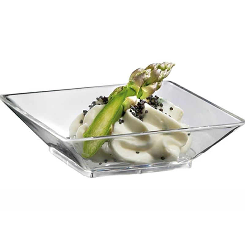 Товары для вечерние одноразовая пластиковая посуда прозрачная квадратная мини