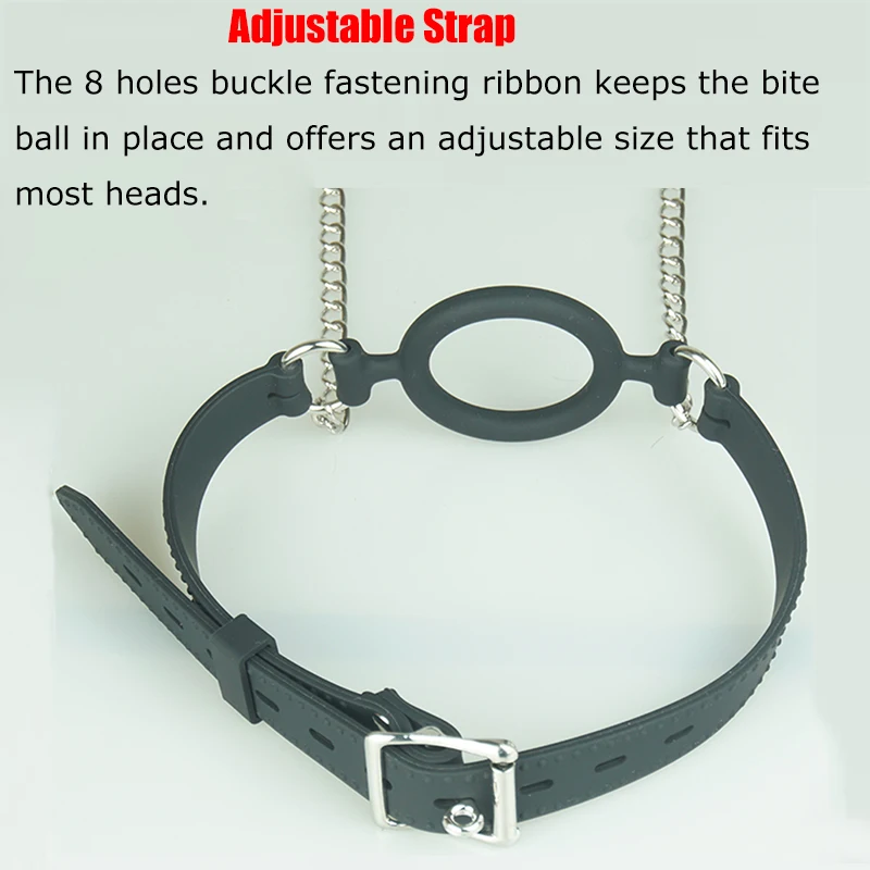 Полностью силиконовый БДСМ/Кольцо/кляп разбрасыватель две соединительные цепи