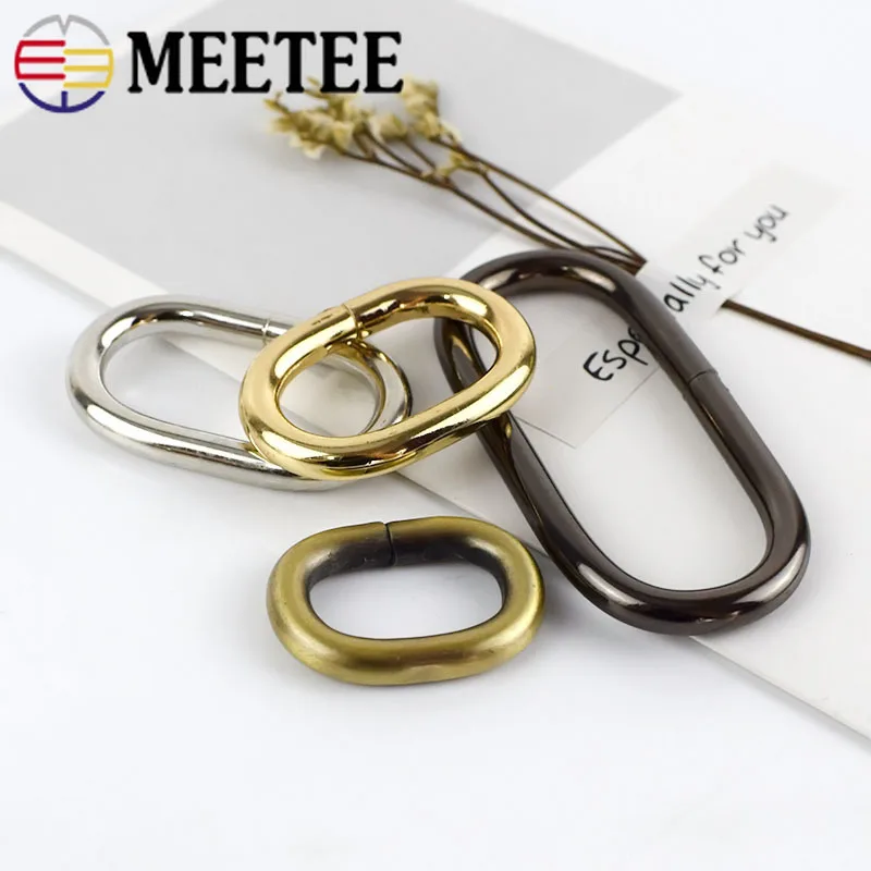 5/10 шт овальные металлические круглые пряжки для сумок Meetee ремни аксессуары шитья