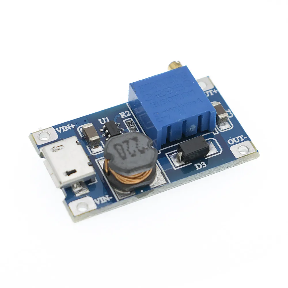 50 шт. 1 шт. MT3608 2A Max DC-DC Повышающий Модуль питания усилитель мощности 3-5 в до 5 В/9 В/12 В/24 В