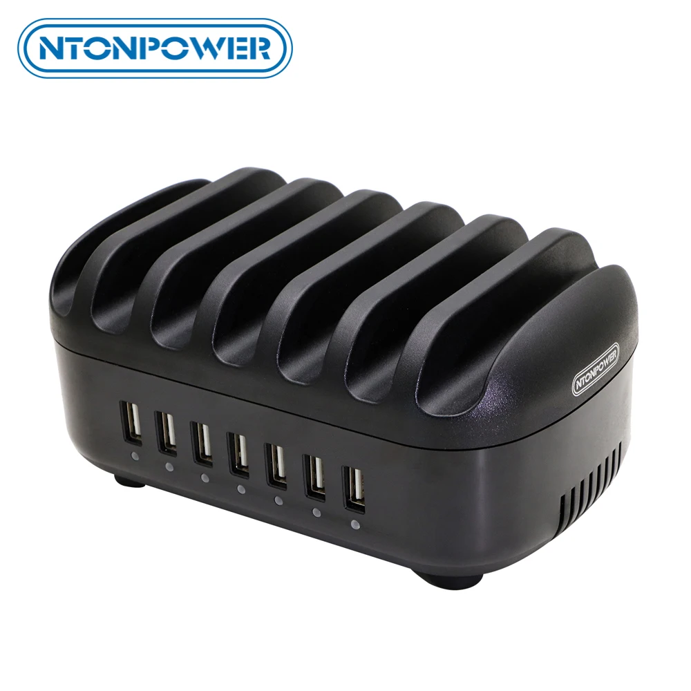 NTONPOWER универсальная зарядная станция Док с держателем 70 Вт 7 USB зарядка для iphone Kindle