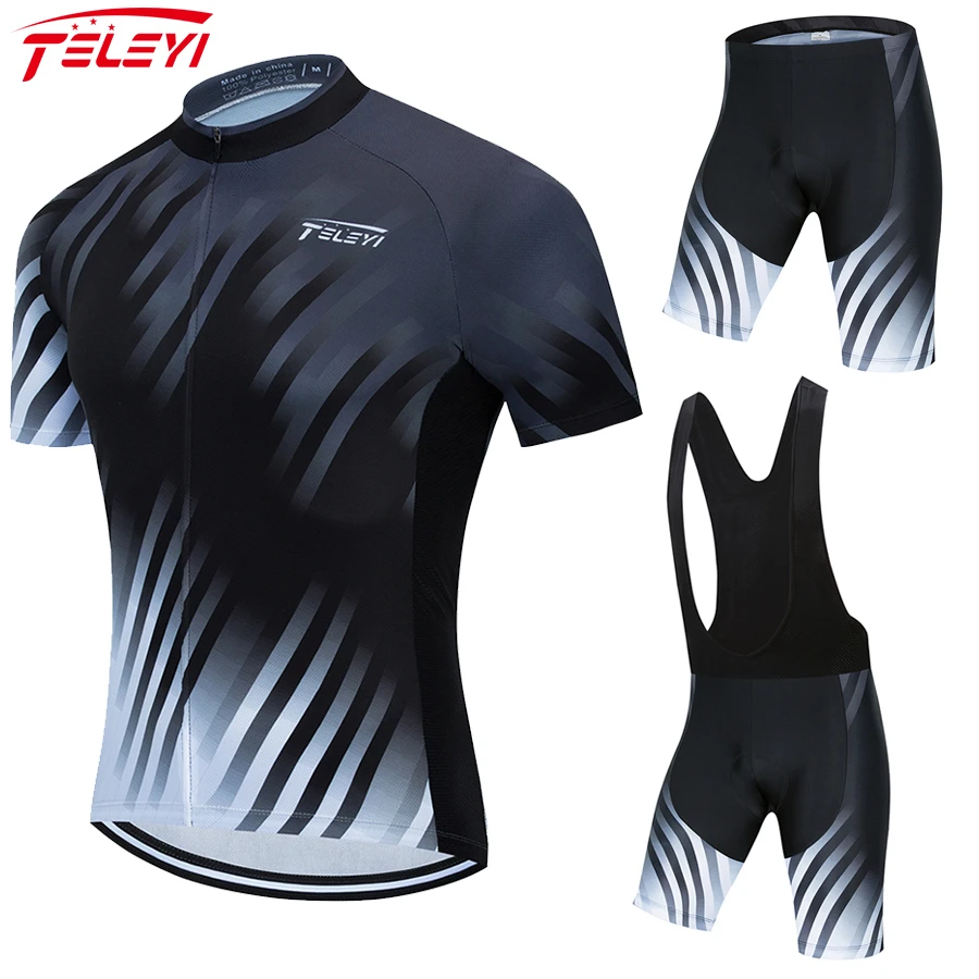 

2021 Teleyi Cycling Sets Bike uniform Summer Cycling Jersey Set Road Bicycle Jerseys MTB Bicycle Wear Breathable Clothing#21