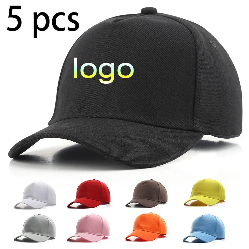 Sombrero personalizado para hombre y mujer, sombrero personalizado con diseño de foto impresa, logotipo, regalo sorpresa, 5 uds.