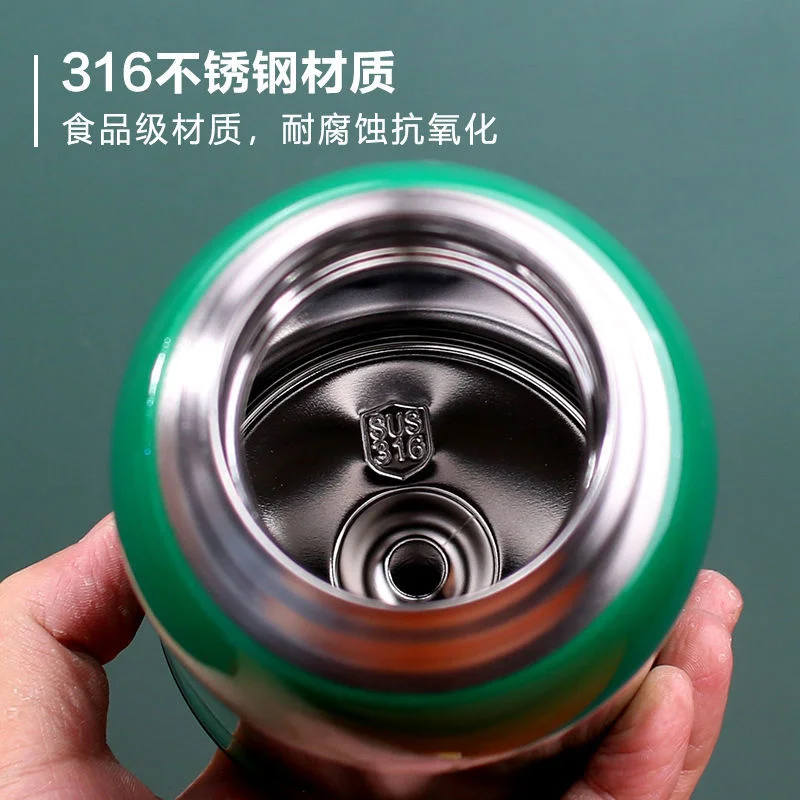 Termo de unicornio de acero inoxidable para ni&ntilde;os, taza de agua encantadora de gran capacidad para estudiantes, con cubierta de taza de felpa de paja-3