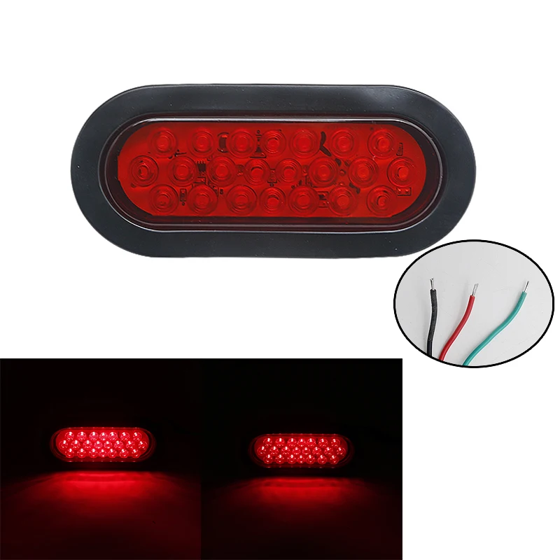 12V 24 Led Овальный трейлер для грузовика стоп-сигнал задний боковой габаритный
