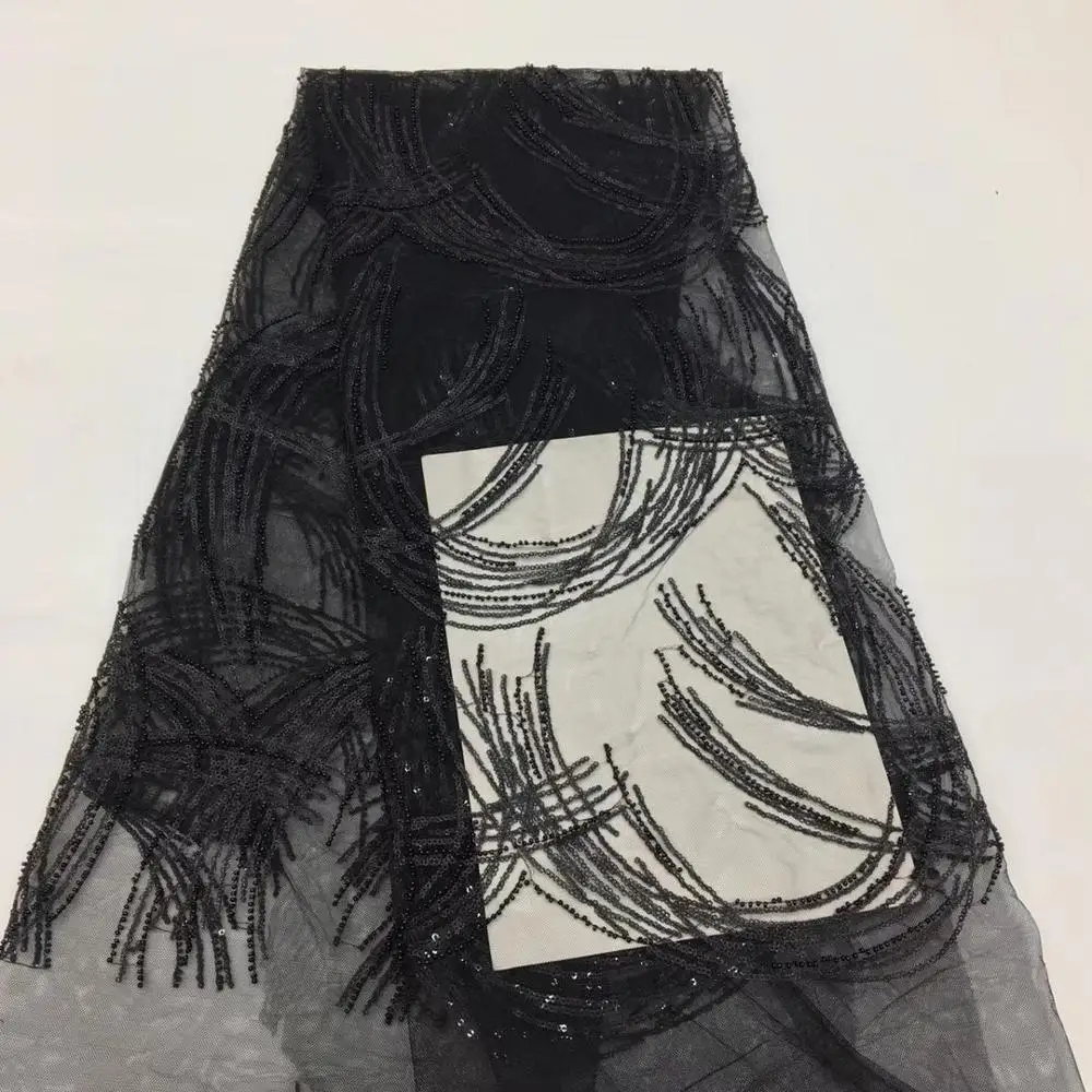 

5yards/bag 5 - color embroidered beaded sequins mixed style fashion fabric wedding design XX#