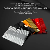 carbon fiber credit card holder slim rfid blocking band wallets business card holders durable 3k carbon case purse for men