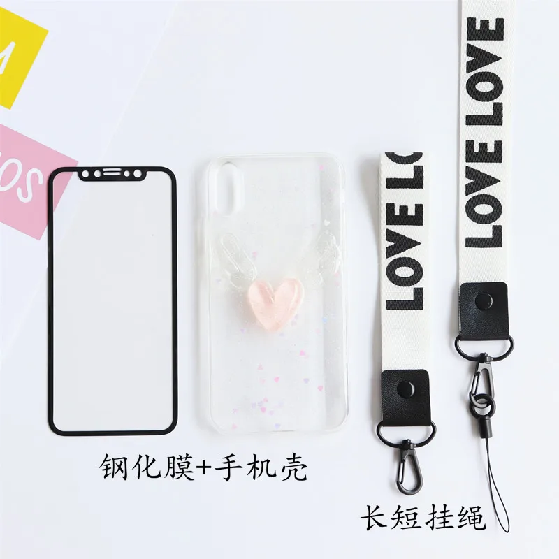 Для iPhone XS MAX/XR 8 7 6s plus Прозрачный чехол для задней панели и Передняя пленка из