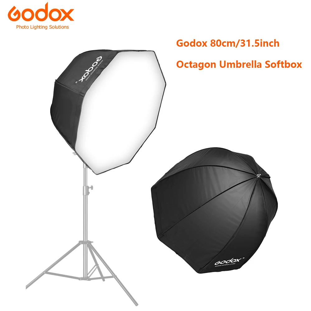 

Студийный световой софтбокс Godox, 80 см, 31,5 дюйма, переносной восьмиугольный, зонтик для вспышки, зонтик, софтбокс, софтбокс, отражатель