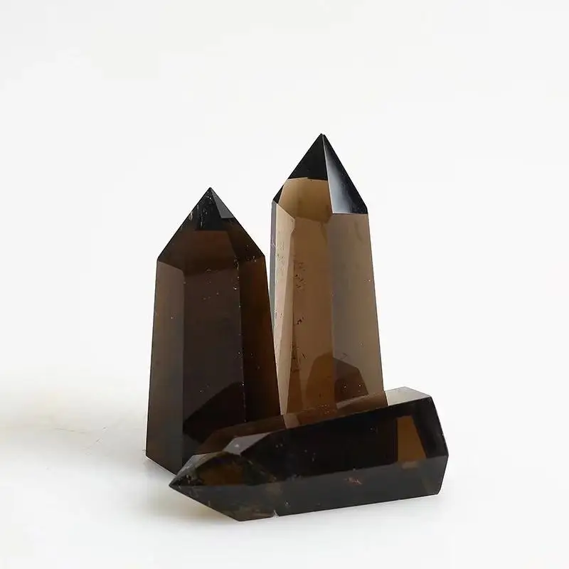 

55mm-65mm Natural Smoky Quartz Crystal Points Tower Crystal Wand Column 1pc