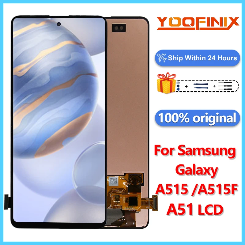 Оригинальный ЖК дисплей для Samsung Galaxy A51 сенсорный экран дигитайзер запасные части