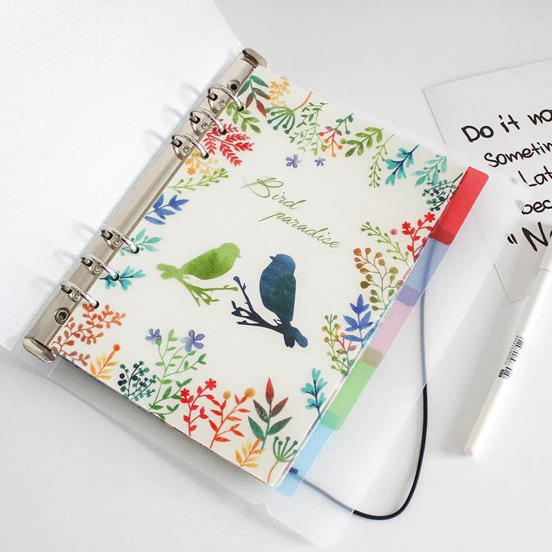 1 Набор красочные планировщик повестки дня блокнот отверстия прозрачный