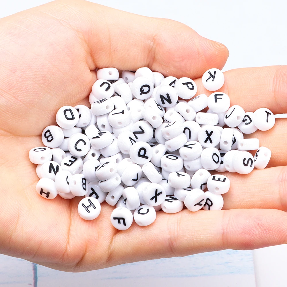 

Round Letter Beads Kit A-Z Alphabet Letter Beads for DIY Jewelry Pendant Beadin Bracelet