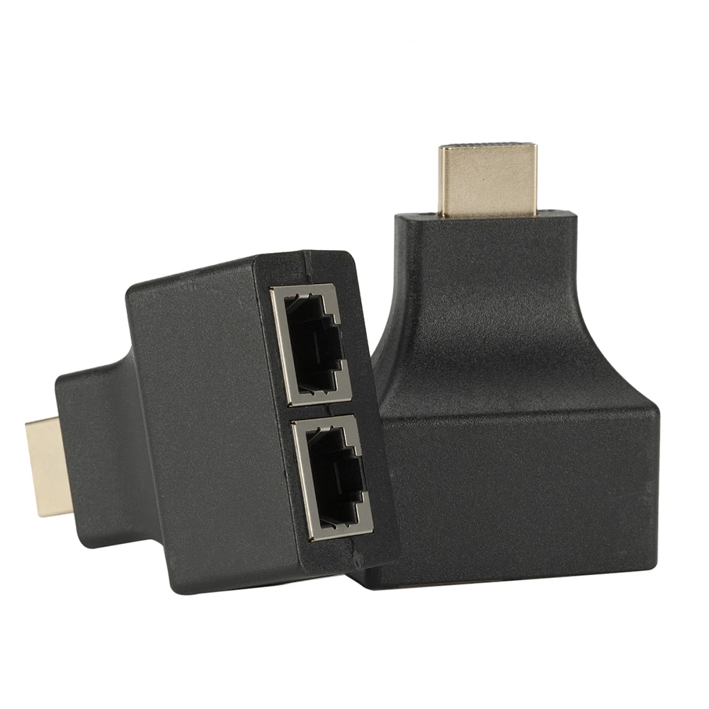 

100 комплектов, HDMI-совместимый адаптер длиной более 30 м, двойной Rj45 Cat5E Cat6 Utp LAN