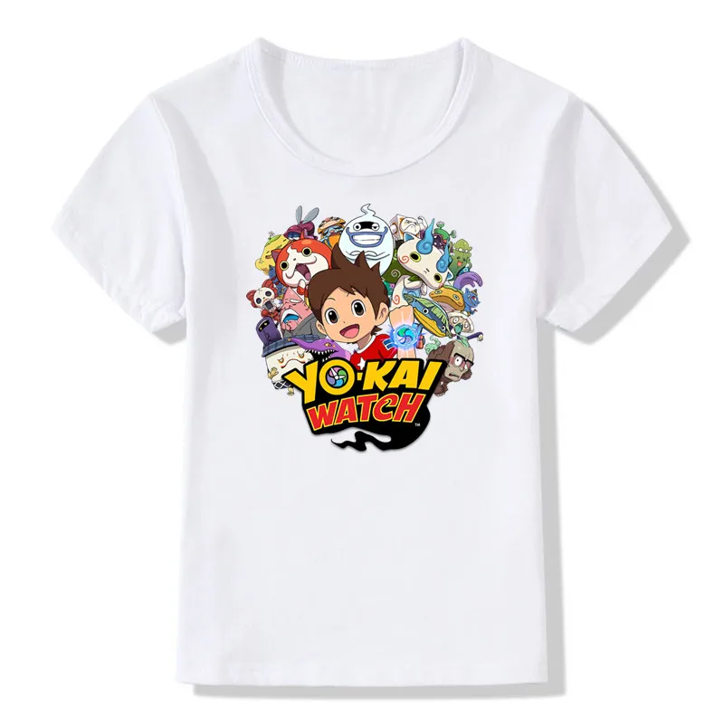 2020 Children Print Cartoon Yo Kai Watch Ghosts Funny T Shirt Boy&Girl Anime Clothes Kids Tops T shirts