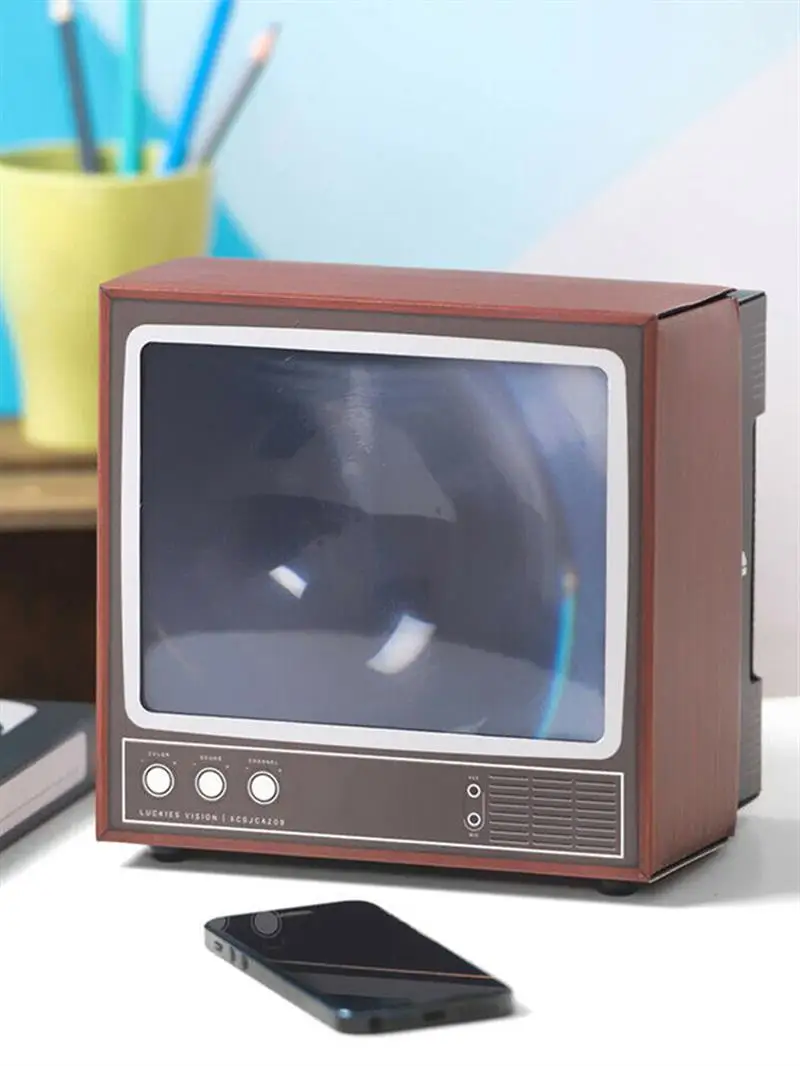 

3D retro TV, mobile phone screen magnifying glass compatible with 4.5-6 mobile video images of all smart phones
