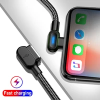 micro usb type c cable with light led 90 degree elbow 0 5 m 1 m 2 m fast charging charger data cables for samsung xiaomi cables
