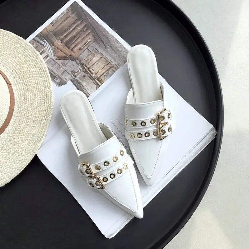 Женские шлепанцы ZawsThia заостренный носок уличные тапочки повседневная обувь на