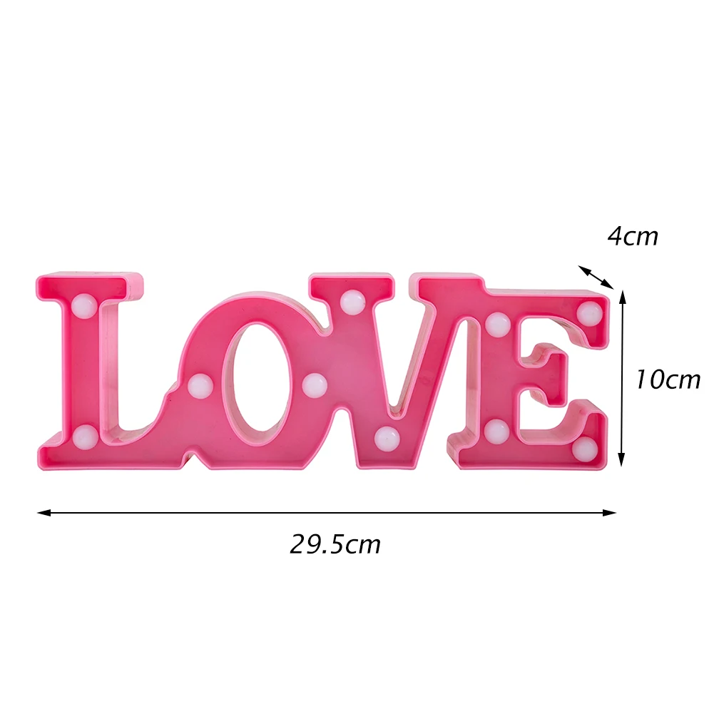 

LOVE LED Night Light Desktop Ornaments Lamps For Proposal Wedding Festival Arrangement Home Kid Bedroom Table Decoration
