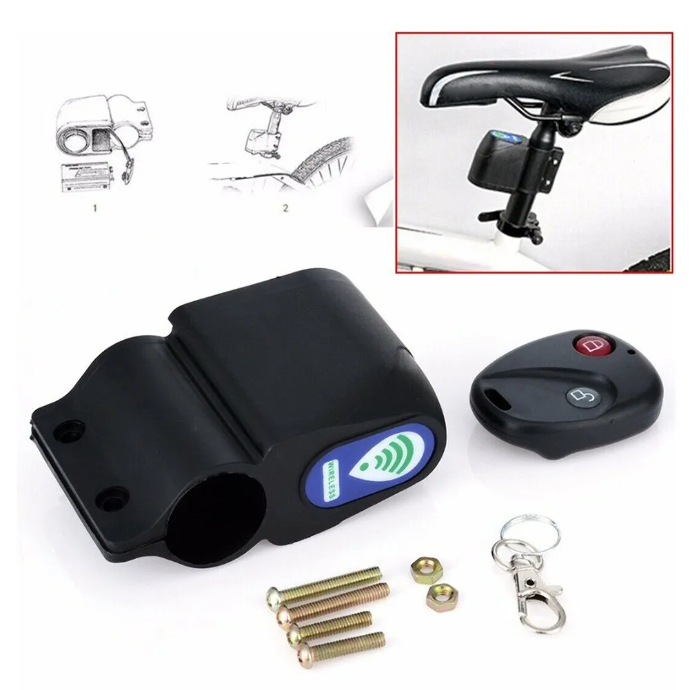 

Bike Wireless Alarm Lock Bicycle Security System Anti-Theft With Remote Control Waterproof Bike Security Alarm Accessories
