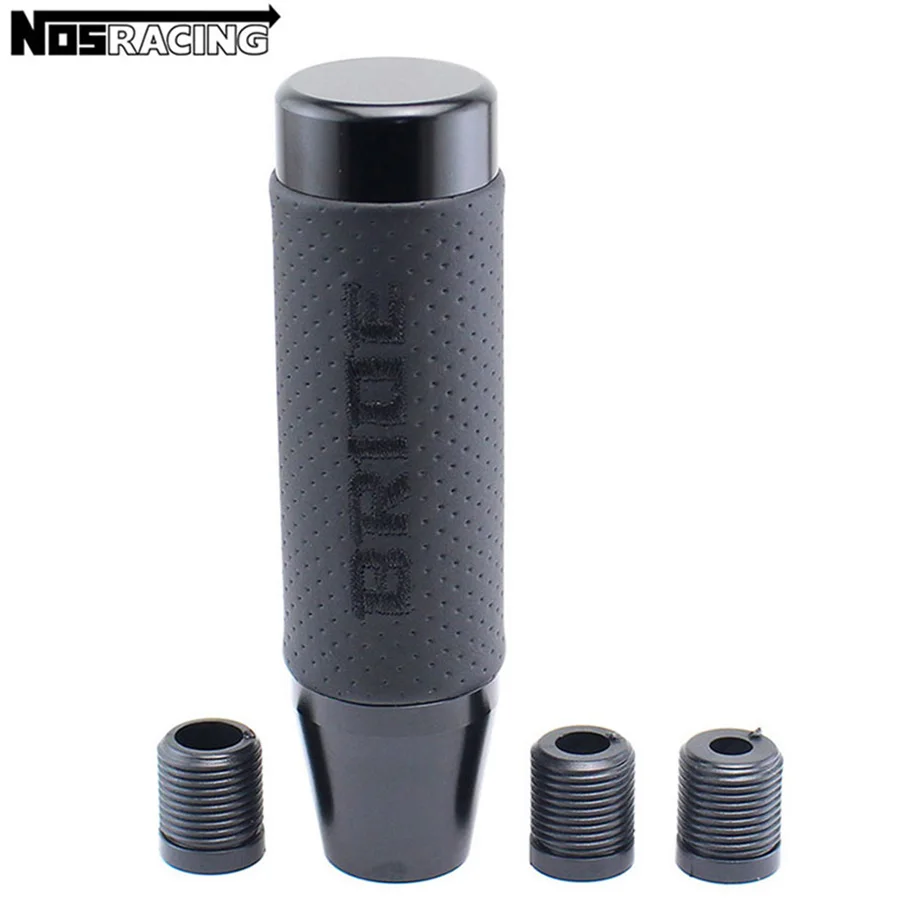 BRIDE JDM Gear Knob 13cm Car Tuning Leather Stick Shift Heads Aluminum Universal Automobiles Race Lever Change Shifter For Auto |