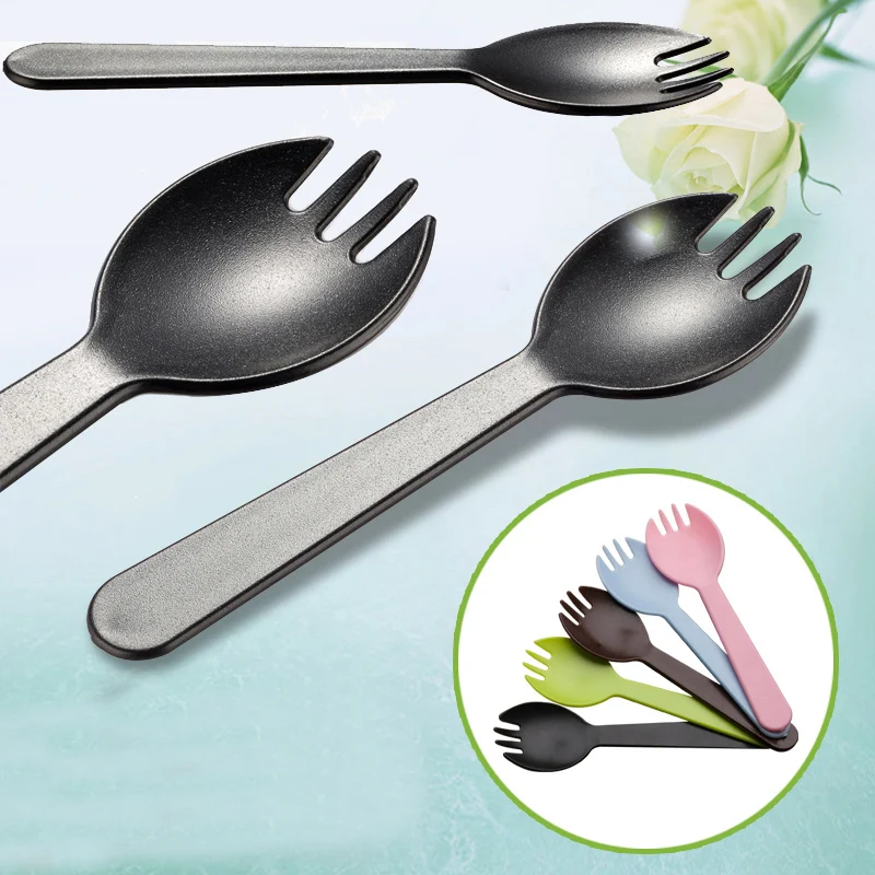 6 шт. одноразовая пластиковая ложка для кемпинга вилка столовая посуда походная