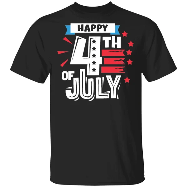 

Футболка с надписью Happy 4 July