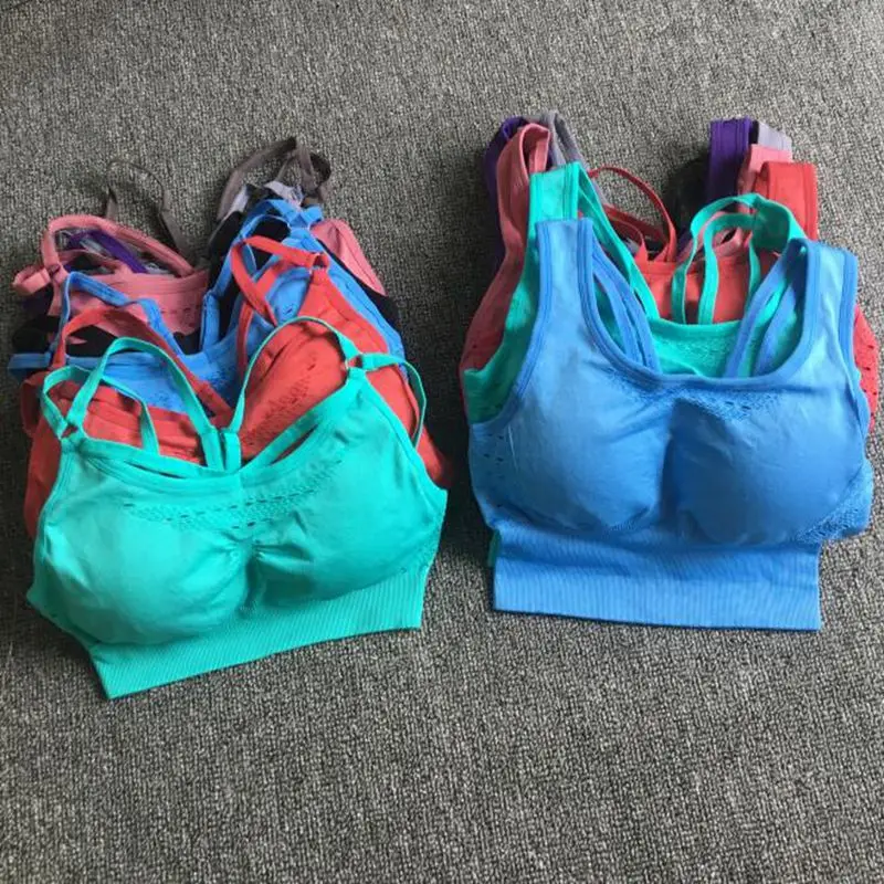 

16 Styles Women Seamless Sport Bra Running Workout Yoga Bra With Removable Pads Brassiere Sport Energy Fitness Tops Sportswear