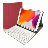 bluetooth keyboard tablet cover with pen holder for ipad 7th 2019 case pu leather shell for ipad 10 2 inch keyboard