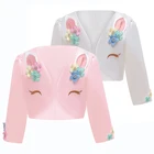 Новинка 2020, верхняя одежда с длинным рукавом, пальто для девочек, осенняя одежда для девочек с длинным рукавом, детская одежда для девочек, куртка с единорогом от 3 до 12 лет