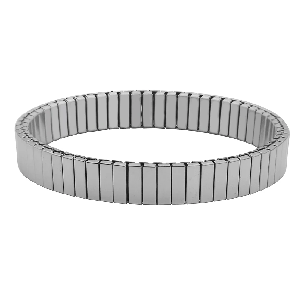 9mm Width Hapiship, новинка, топ, 7 мм, 9 мм, ширина, 17 см, длина, женский, мужской Эластичный Серебряный браслет из нержавеющей стали, браслет для лучшего друга MY016 - Окраска металла: 9mm Width