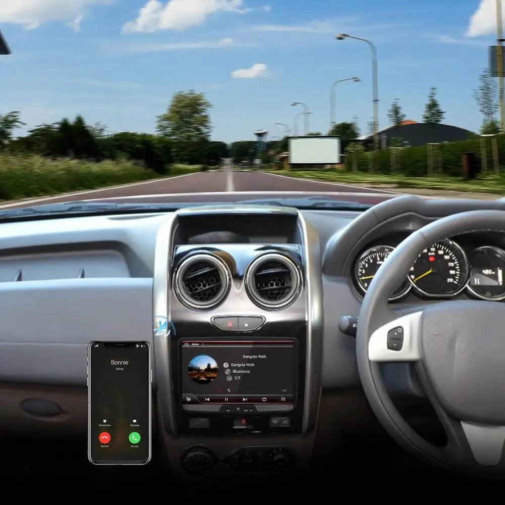Автомобильный мультимедийный плеер стереомагнитола на Android 10 с GPS Навигатором