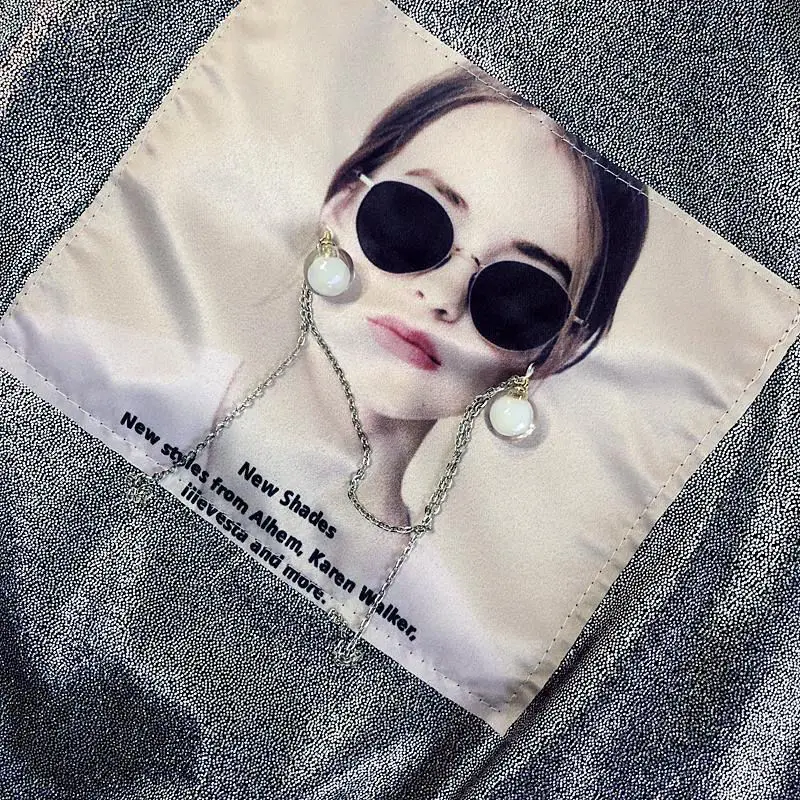 

F20 Ladies shiny T-shirt Retro Street wear Loose Short Sleeve Oversize Top Women's Sexy Club Hip Hop Stylish Bright T-shirts