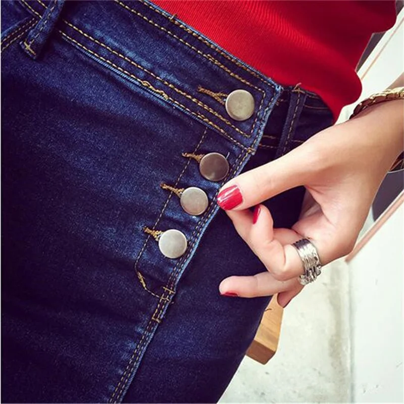 Европа Стиль Для женщин джинсовая юбка карандаш плюс Размеры Высокая Талия