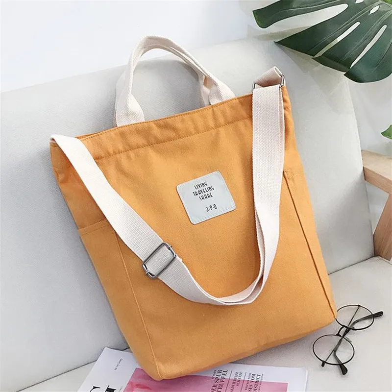 

Fashion Korean Style Women Bags Canvas Letter Printing Shoulder Bag Female Messenger Bag Simple Handbag Tote Dropshipping 20#6