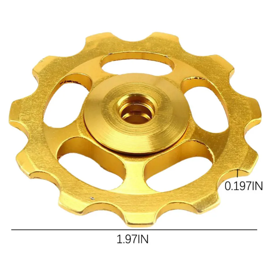 

Timelytrust 2Pcs Aluminum Alloy Mountain Bike Cycle 11T Jockey Pulley Wheel Rear Derailleur Parts MTB Bicycle Accessories