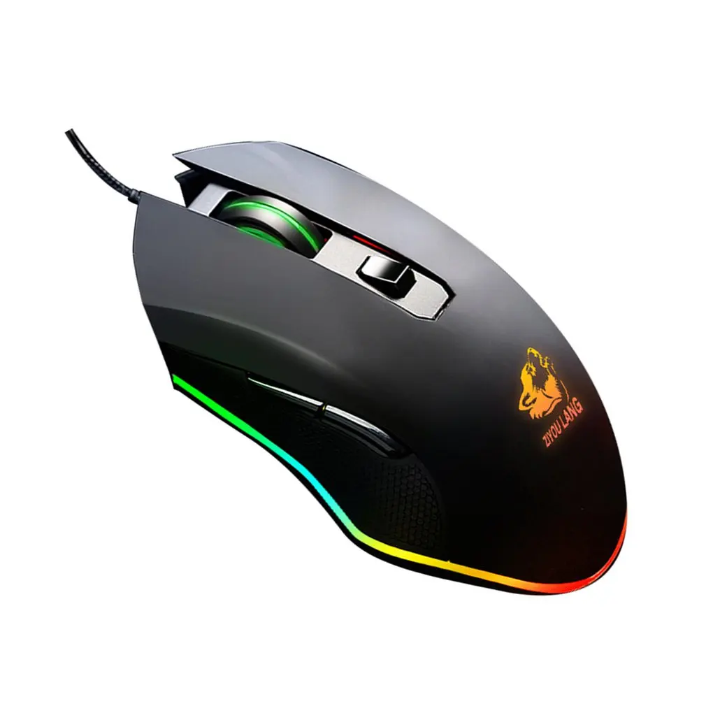 V1 игровой Мышь Проводная RGB светильник 8 программируемых кнопок оптический