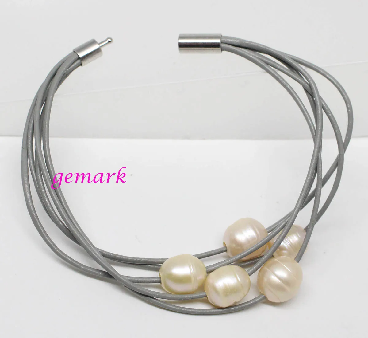 Натуральный розовый кожаный браслет ручной работы в форме слезы натуральный