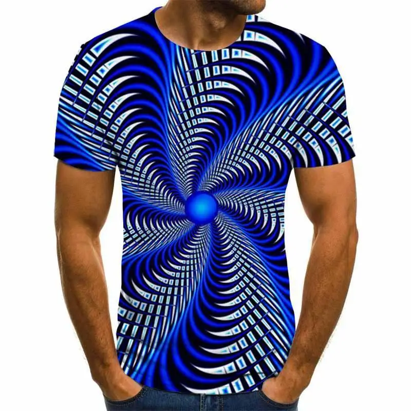 

2020 New Three -Dimensional Graphic T -Shirt Men 'S Casual Tops Fun 3d Men 'S T -Shirt Summer O -Neck Shirt Plus Size Streetwear