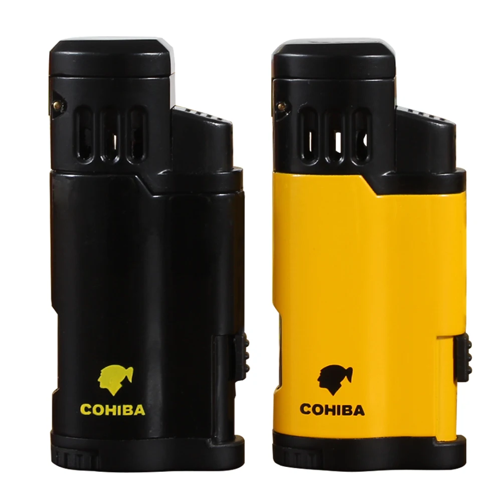Металлическая зажигалка для сигар Cohiba 4 факфонарь Бутановая Зажигалка сигарет