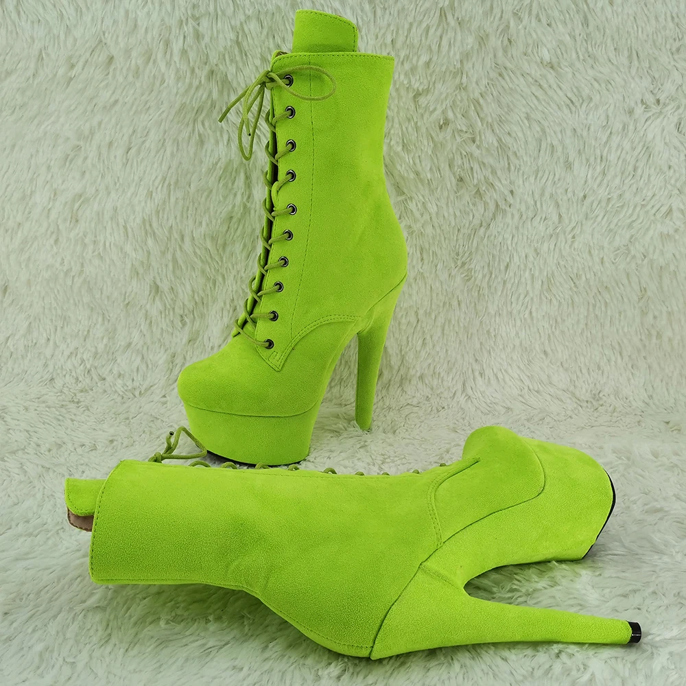 

Leecabe 15CM/6inches High Heel platform Boots closed toe Pole Dance boot