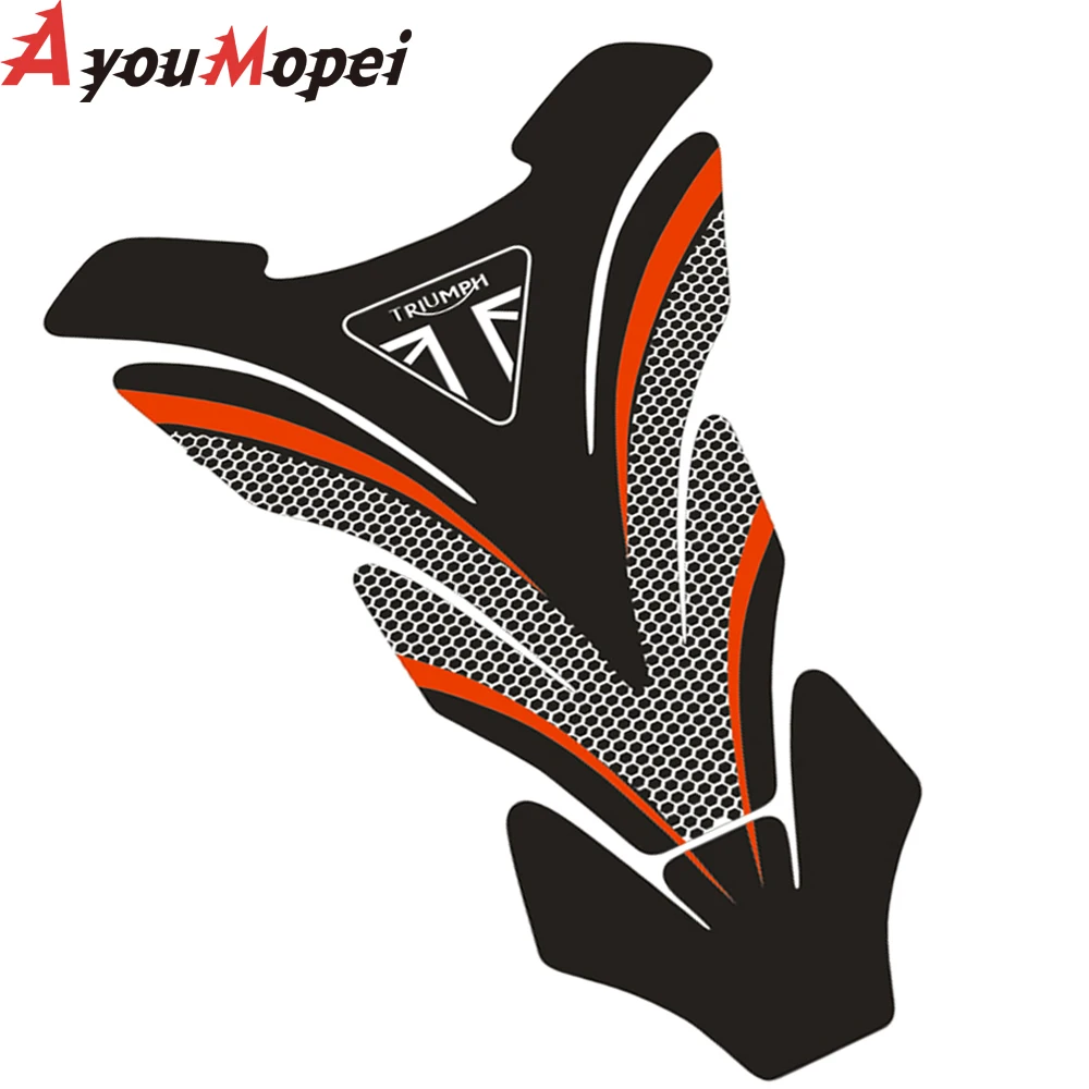 

For Triumph 675R Tiger 800 XC Speed Triple Tankpad 3D Motorcycle Tank Pad Protector Decal Stickers