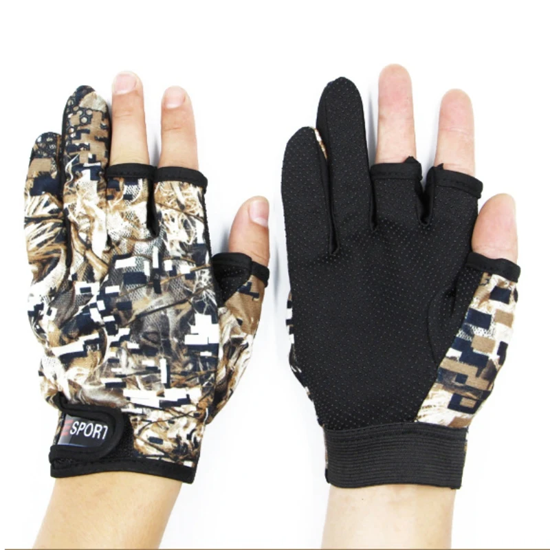 Противоскользящие перчатки с 3 вырезами водонепроницаемые охотничьи рыболовные
