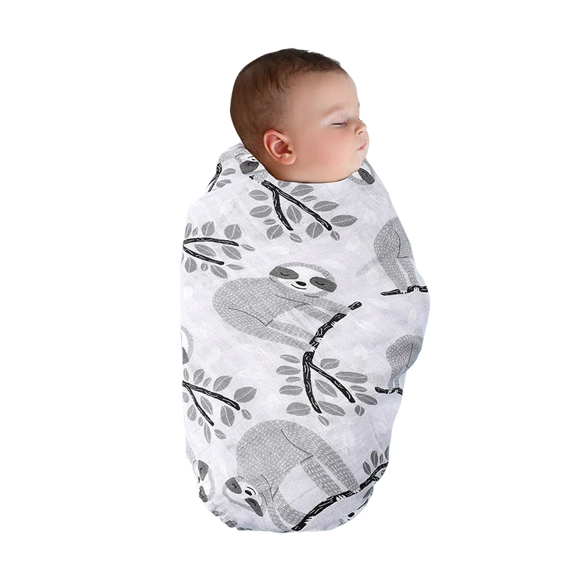 Kangobaby #My Soft Life# Bamboo Cotton Muslin Gauze Baby Blanket Nursing Cover Super Soft Rainbow Pattern Newborn Quilt