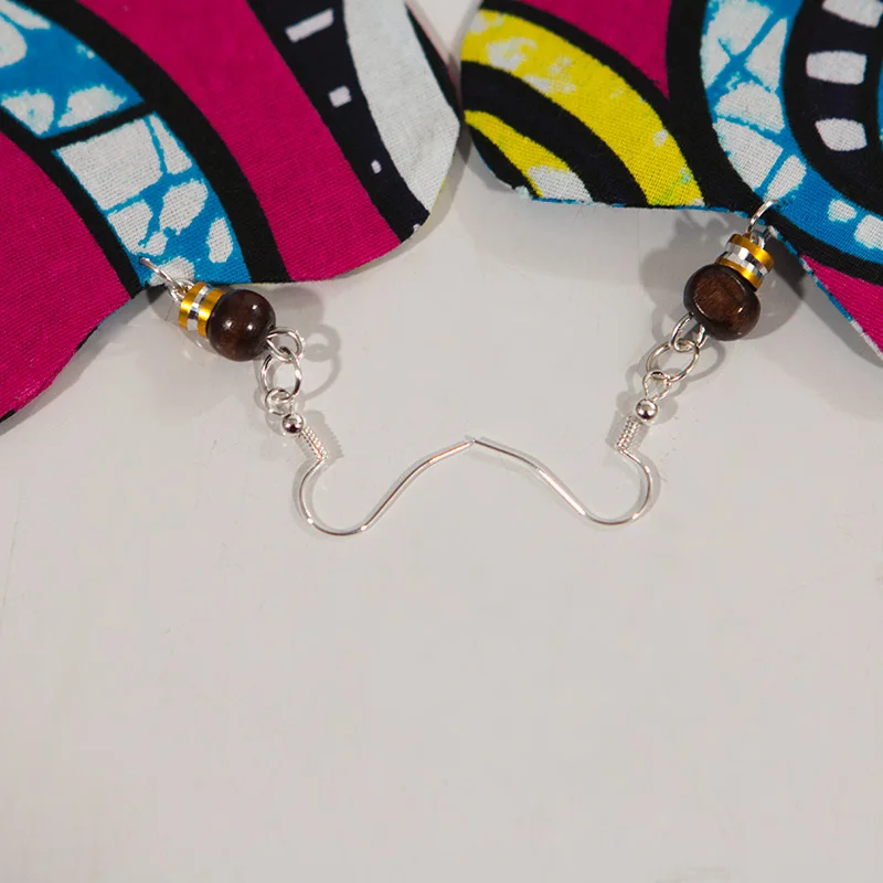 2021 Новое поступление модные африканские серьги из Анкары ручная работа женские