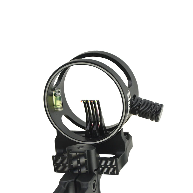 1 шт. пятиконтактный прицел для стрельбы из лука с бантом и стрелой черный